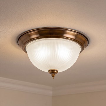 BRILAGI - Candeeiro de teto FRESCO 2xE27/40W/230V, diâmetro 28 cm, acabamento em cobre