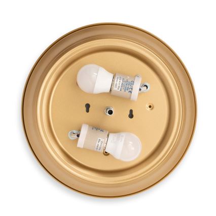 BRILAGI - Candeeiro de teto FRESCO, 2xE27/40W/230V, diâmetro 28 cm, dourado
