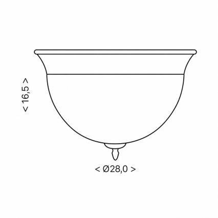 BRILAGI - Candeeiro de teto FRESCO, 2xE27/40W/230V, diâmetro 28 cm, dourado