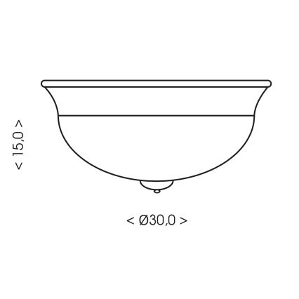 Brilagi - Candeeiro de teto FRESCO 2xE27/40W/230V Ø 30 cm latão