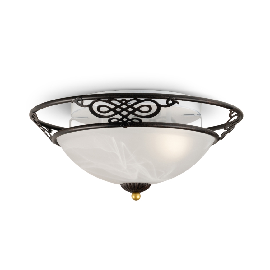 BRILAGI - Candeeiro de teto FRESCO 3xE27/40W/230V Ø 48 cm castanho