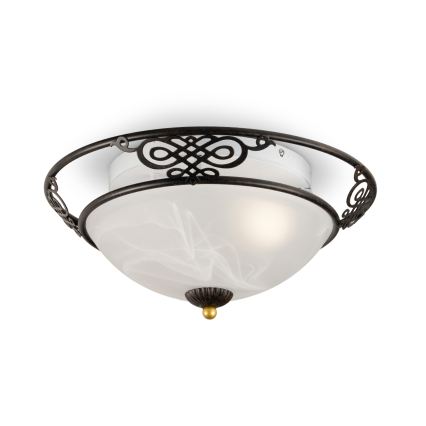 BRILAGI - Candeeiro de teto FRESCO 3xE27/40W/230V Ø 48 cm castanho