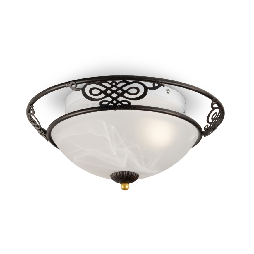 BRILAGI - Candeeiro de teto FRESCO 3xE27/40W/230V Ø 48 cm castanho