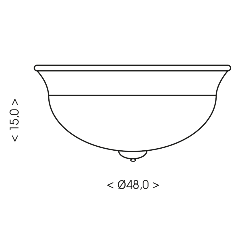 Brilagi - Candeeiro de teto FRESCO 3xE27/40W/230V Ø 48 cm castanho