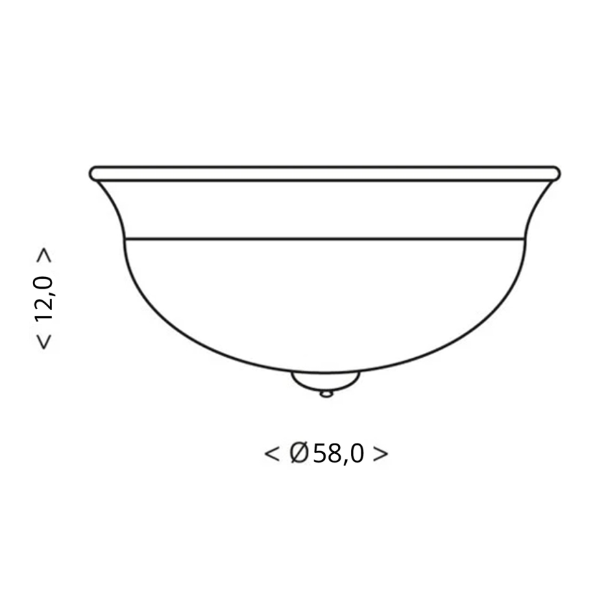 BRILAGI - Candeeiro de teto FRESCO 3xE27/40W/230V Ø 48 cm castanho