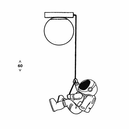 Brilagi - Candeeiro de teto infantil ASTRO 1xE14/15W/230V branco