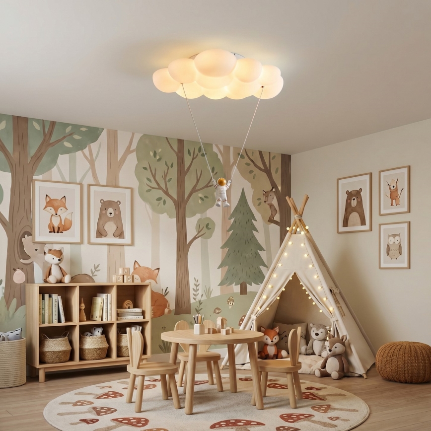 Brilagi - Candeeiro de teto infantil ASTRO LED/77W/230V branco