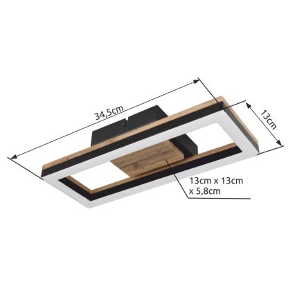 Brilagi - Candeeiro de teto LED AXIS LED/12W/230V
