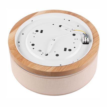 Brilagi - Luminária de Teto LED BELLADONNA 2xE27/15W/230V diâmetro 40 cm bege/carvalho