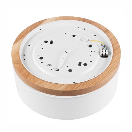 Brilagi - Luminária de Teto LED BELLADONNA 2xE27/15W/230V diâmetro 40 cm branco/carvalho