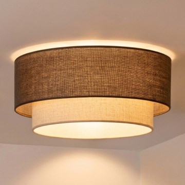 Brilagi - Candeeiro de Teto LED BOHO ECO 1xE27/10W/230V Ø 40 cm castanho/creme
