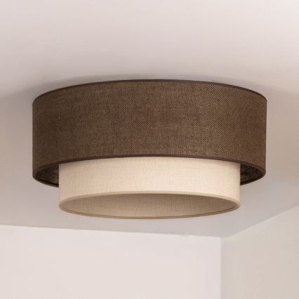Brilagi - Candeeiro de Teto LED BOHO ECO 1xE27/10W/230V Ø 40 cm castanho/creme