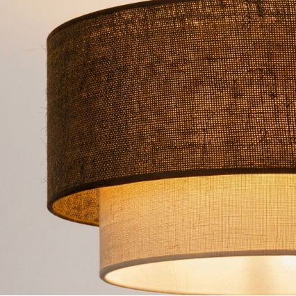Brilagi - Candeeiro de Teto LED BOHO ECO 1xE27/10W/230V Ø 40 cm castanho/creme
