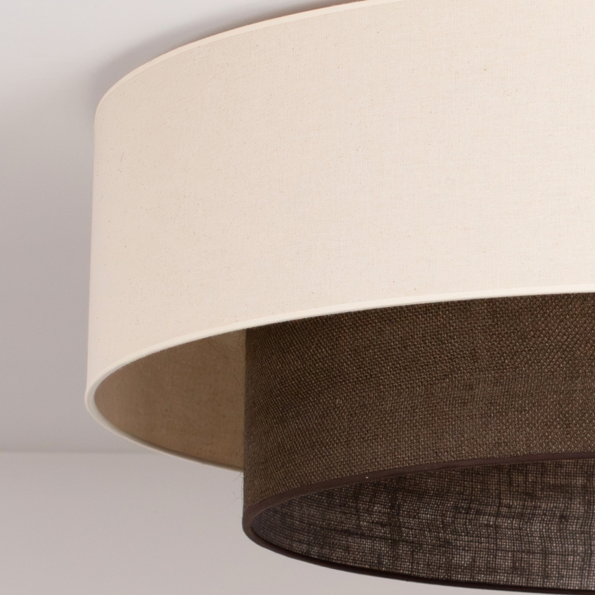 Brilagi - Candeeiro de Teto LED BOHO STYLE 3xE27/15W/230V Ø 80 cm creme/castanho