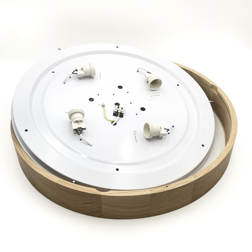 Brilagi - Candeeiro de teto LED CARVALHO 4xE27/60W/230V, acabamento em carvalho, diâmetro 57,5 cm