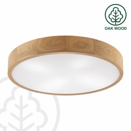 Brilagi - Candeeiro de teto LED CARVALHO 4xE27/60W/230V, acabamento em carvalho, Ø 57,5 cm