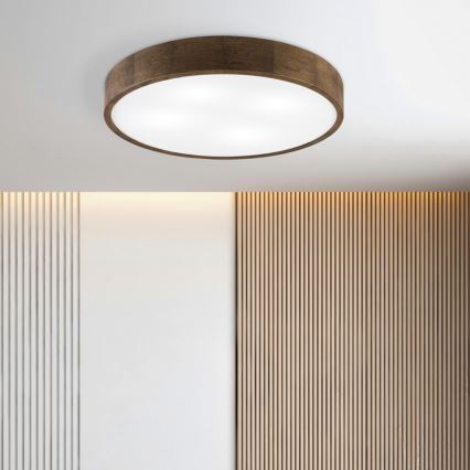 Brilagi - Candeeiro de teto LED CARVALHO 4xE27/60W/230V, carvalho nogueira, Ø 57,5 cm