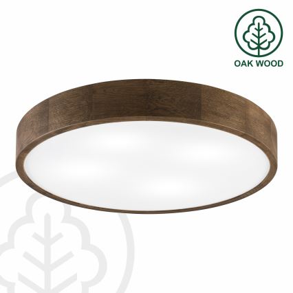 Brilagi - Candeeiro de teto LED CARVALHO 4xE27/60W/230V, carvalho nogueira, Ø 57,5 cm