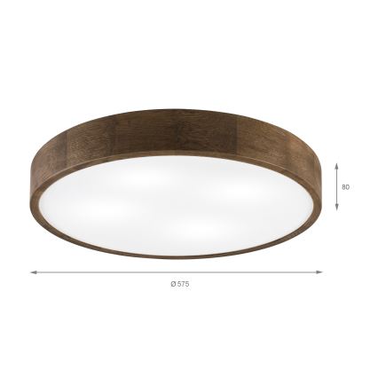 Brilagi - Candeeiro de teto LED CARVALHO 4xE27/60W/230V, carvalho nogueira, Ø 57,5 cm
