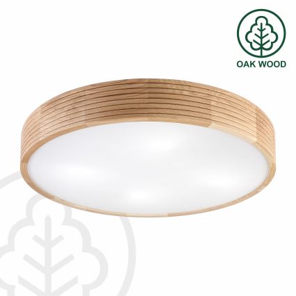 Brilagi - Candeeiro de teto LED CARVALHO MODERN, 4xE27/60W/230V, carvalho, Ø 57,5 cm