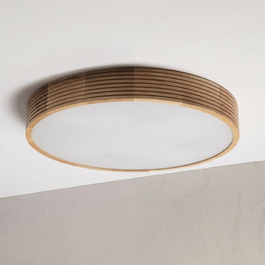 Brilagi - Candeeiro de teto LED CARVALHO MODERN, 4xE27/60W/230V, carvalho, Ø 57,5 cm