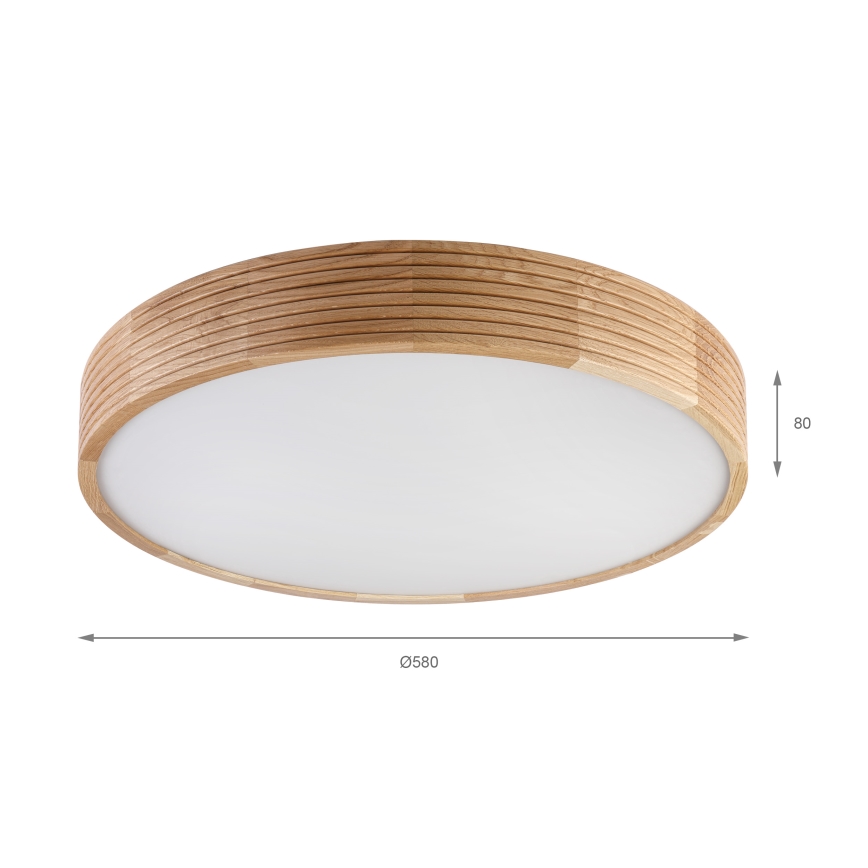 Brilagi - Candeeiro de teto LED CARVALHO MODERN, 4xE27/60W/230V, carvalho, Ø 57,5 cm
