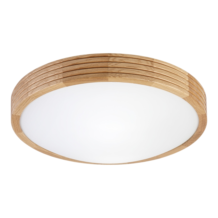 Brilagi - Candeeiro de teto LED CARVALHO MODERN SLIM 2xE27/60W/230V Ø 37,5 cm, acabamento em carvalho