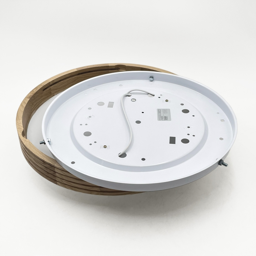 Brilagi - Candeeiro de teto LED CARVALHO MODERN SLIM 2xE27/60W/230V Ø 37,5 cm, acabamento em carvalho