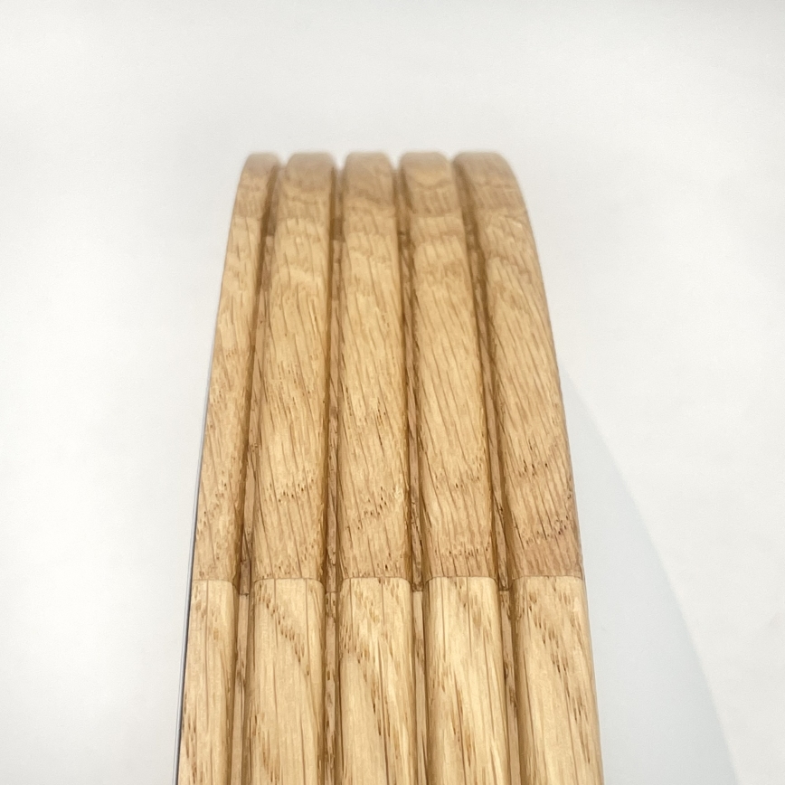 Brilagi - Candeeiro de teto LED CARVALHO MODERN SLIM 2xE27/60W/230V Ø 37,5 cm, acabamento em carvalho