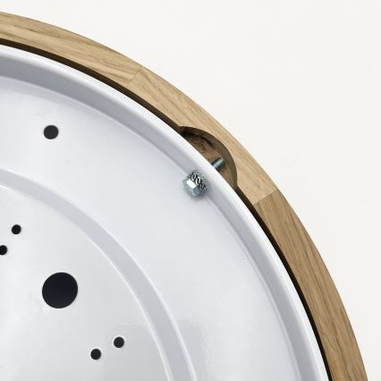 Brilagi - Candeeiro de teto LED CARVALHO MODERN SLIM 2xE27/60W/230V Ø 37,5 cm, acabamento em carvalho