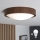 Brilagi - Candeeiro de teto LED CARVALHO SLIM 1xE27/15W/230V, acabamento carvalho e nogueira, Ø 27 cm