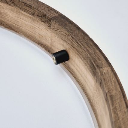 Brilagi - Candeeiro de Teto LED CARVALHO SLIM 2xE27/15W/230V, acabamento carvalho nogueira, Ø 37 cm