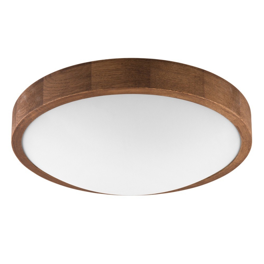 Brilagi - Candeeiro de teto LED CARVALHO SLIM 2xE27/15W/230V acabamento em carvalho e cerejeira diâmetro 37 cm