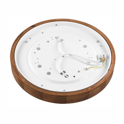 Brilagi - Candeeiro de teto LED CARVALHO SLIM 2xE27/15W/230V acabamento em carvalho e cerejeira diâmetro 37 cm