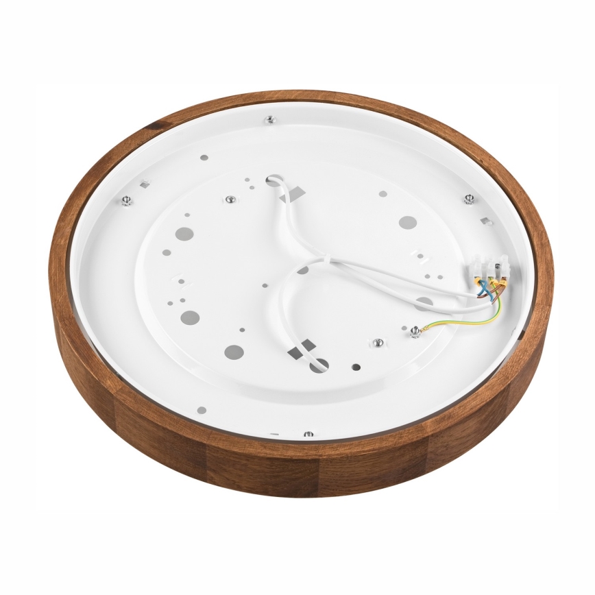 Brilagi - Candeeiro de teto LED CARVALHO SLIM 2xE27/15W/230V acabamento em carvalho e cerejeira diâmetro 37 cm