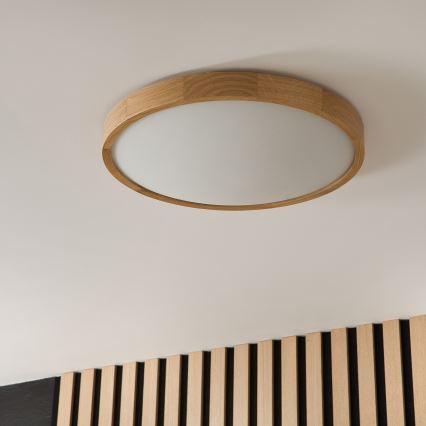Brilagi - Candeeiro de teto LED CARVALHO SLIM 3xE27/15W/230V carvalho Ø 47 cm