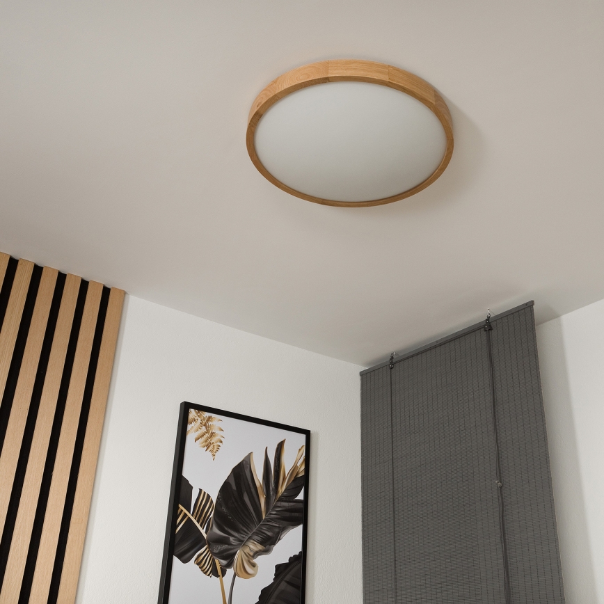 Brilagi - Candeeiro de teto LED CARVALHO SLIM 3xE27/15W/230V carvalho Ø 47 cm