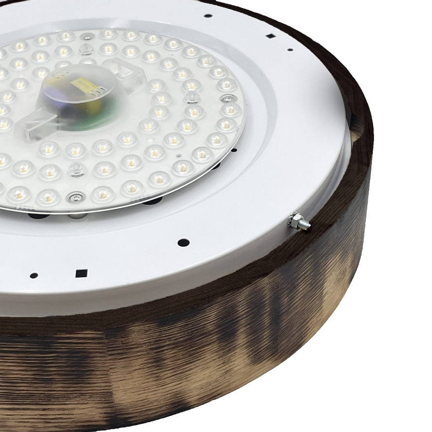 Brilagi - Candeeiro de Teto LED CARVALHO SMOKEY LED/36W/230V, acabamento carvalho, diâmetro 37,5 cm