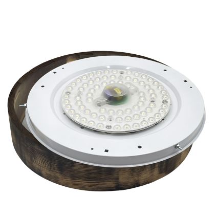 Brilagi - Candeeiro de Teto LED CARVALHO SMOKEY LED/36W/230V, acabamento carvalho, diâmetro 37,5 cm