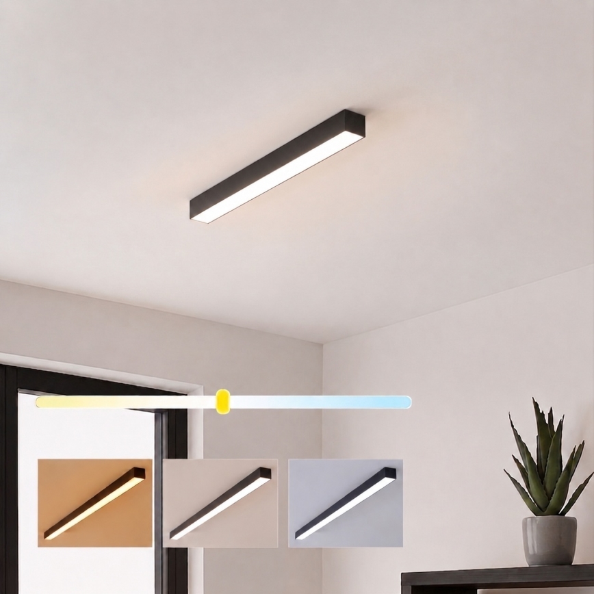 Brilagi - Plafon LED de sobrepor FULLDAY LED/10/15/20W/230V 2700/4000/6000K 60 cm preto