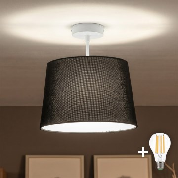 Brilagi - Candeeiro de teto LED de montagem superficial CERIA 1xE27/60W/230V pr. 30 cm branco/preto