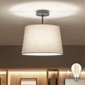 Brilagi - Candeeiro de teto LED de sobrepor CERIA 1xE27/60W/230V Ø 30 cm preto/cinzento