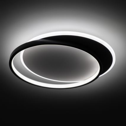 Brilagi - Luminária de Teto LED Dimerizável FLARE LED/48W/230V 3000-6000K 39,5x45 cm branco/preto + controlo remoto