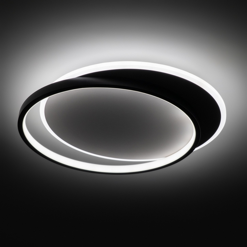 Brilagi - Luminária de Teto LED Dimerizável FLARE LED/48W/230V 3000-6000K 39,5x45 cm branco/preto + controlo remoto