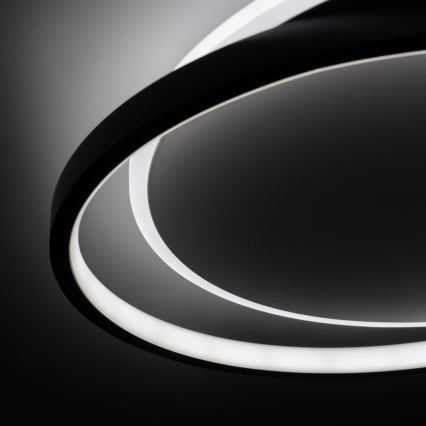 Brilagi - Luminária de Teto LED Dimerizável FLARE LED/48W/230V 3000-6000K 39,5x45 cm branco/preto + controlo remoto