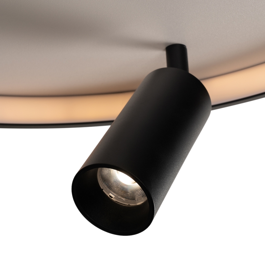Brilagi - Candeeiro de teto LED dimerizável UNITY LED/48W/230V + 1xGU10/3W 3000-6000K 39x45 cm branco/preto + comando remoto