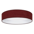 Brilagi - Candeeiro de teto LED dimável VELVET SMARTIX LED/36W/230V 3000-6000K Ø 55 cm vinho Wi-Fi Tuya Beacon + comando remoto