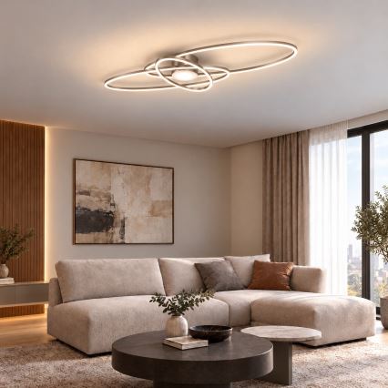 BRILAGI - Luminária de teto LED dimerizável APOLLO LED/58W/230V 3000-6500K 43,2x101,2 cm cromado mate + controlo remoto