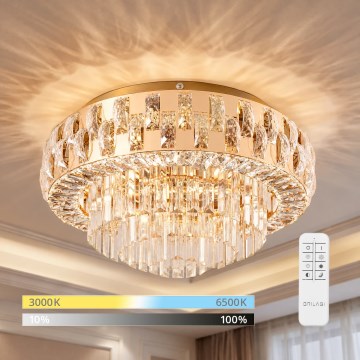 BRILAGI - Candeeiro de teto LED dimerizável AURELIA LED/45W/230V 3000-6000K Ø 50 cm dourado + controlo remoto
