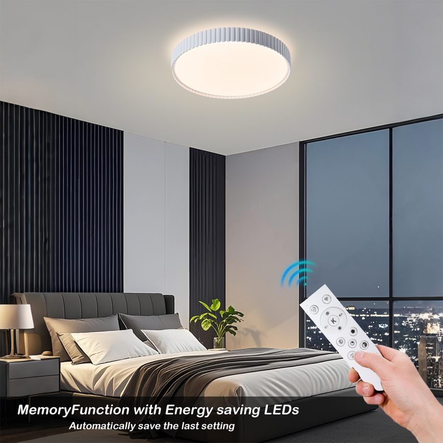 BRILAGI - Luminária de teto LED dimerizável CORVO LED/54W/230V 3000-6000K branca Ø 40 cm + comando remoto
